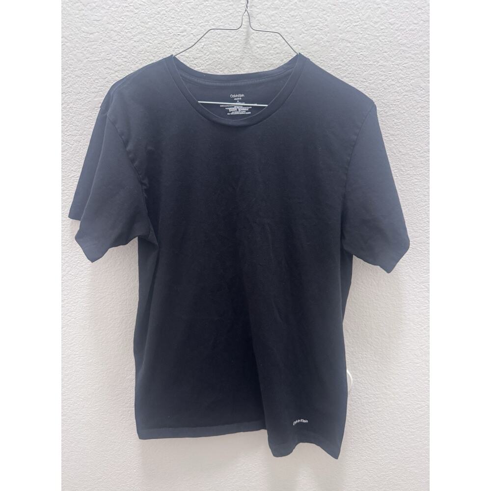 Calvin Klein Men's Classic Fit Black Jersey T-Shirt Crew Neck Short Sleeve M